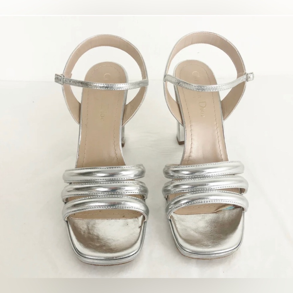 CHRISTIAN DIOR SILVER SANDALS